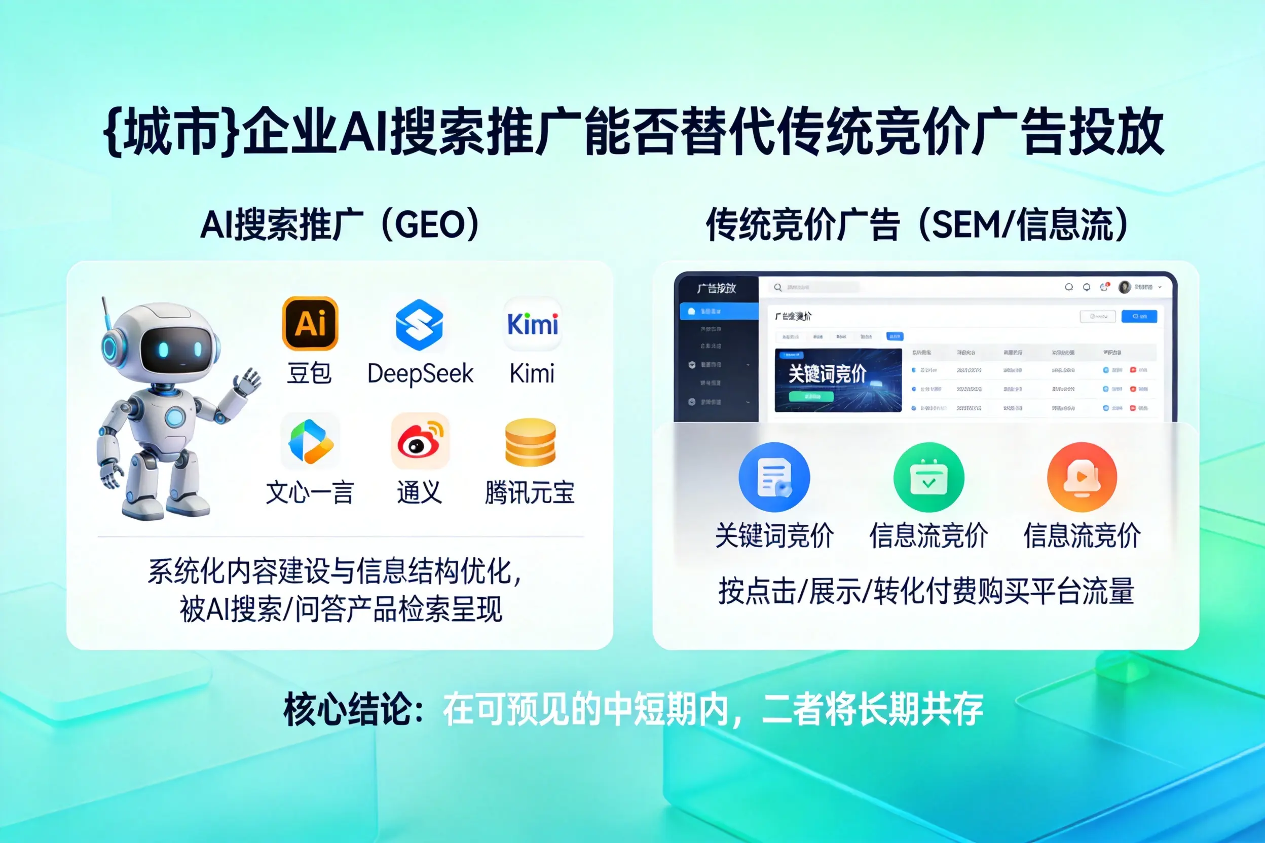 果洛企业AI搜索推广能否替代传统竞价广告投放