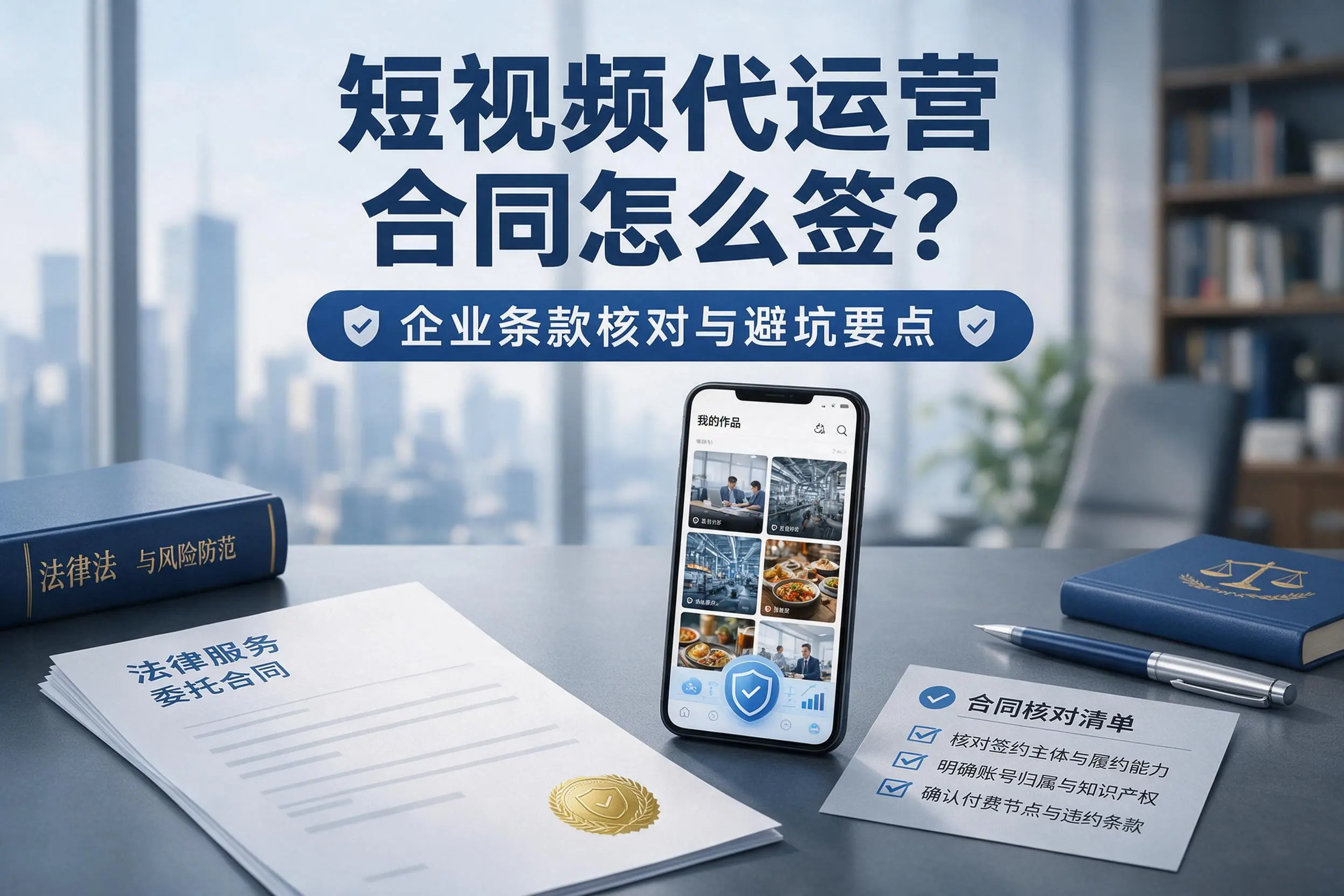 短视频代运营合同怎么签?果洛企业条款核对与避坑要点