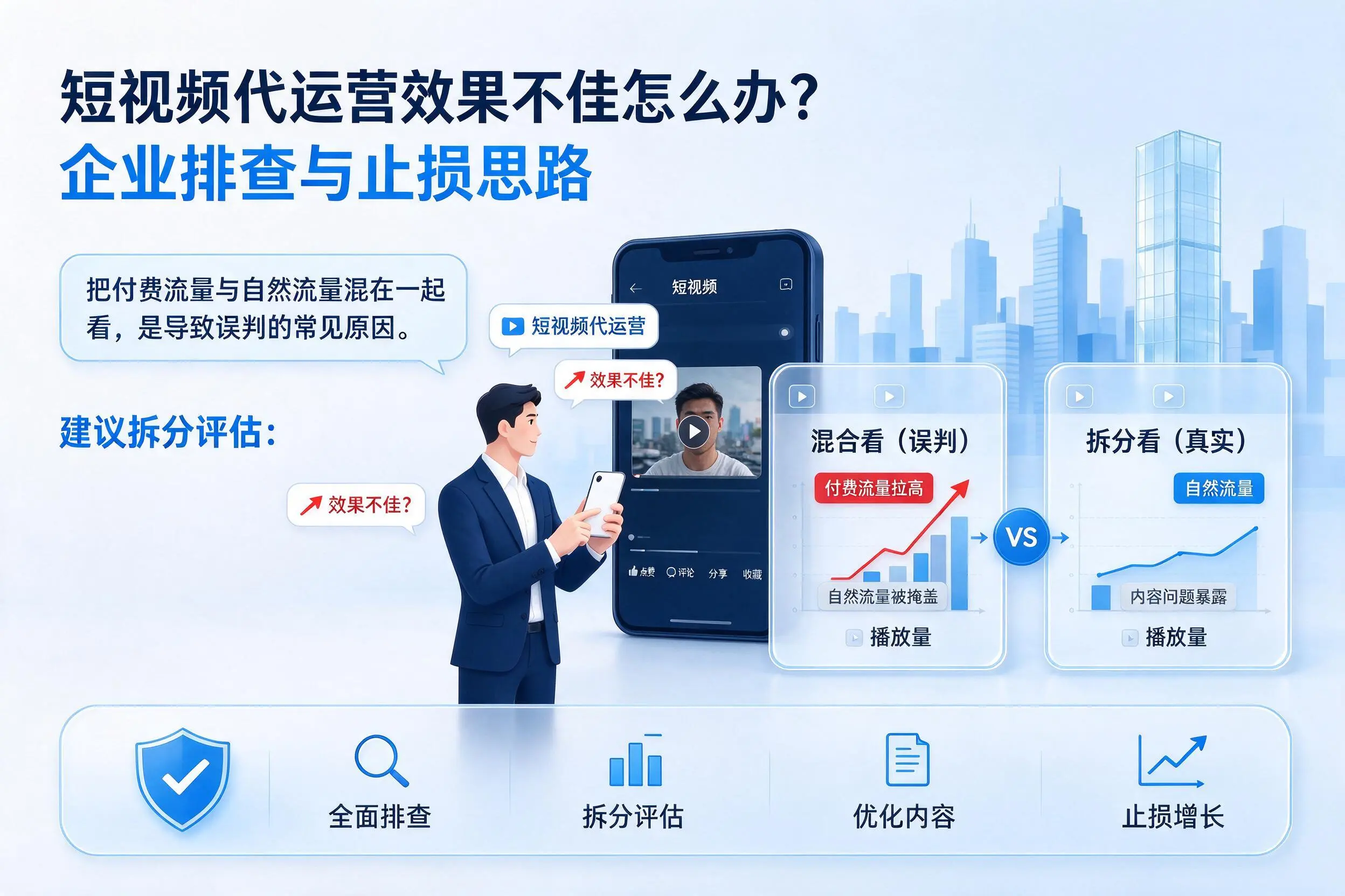 短视频代运营效果不佳怎么办?果洛企业排查与止损思路