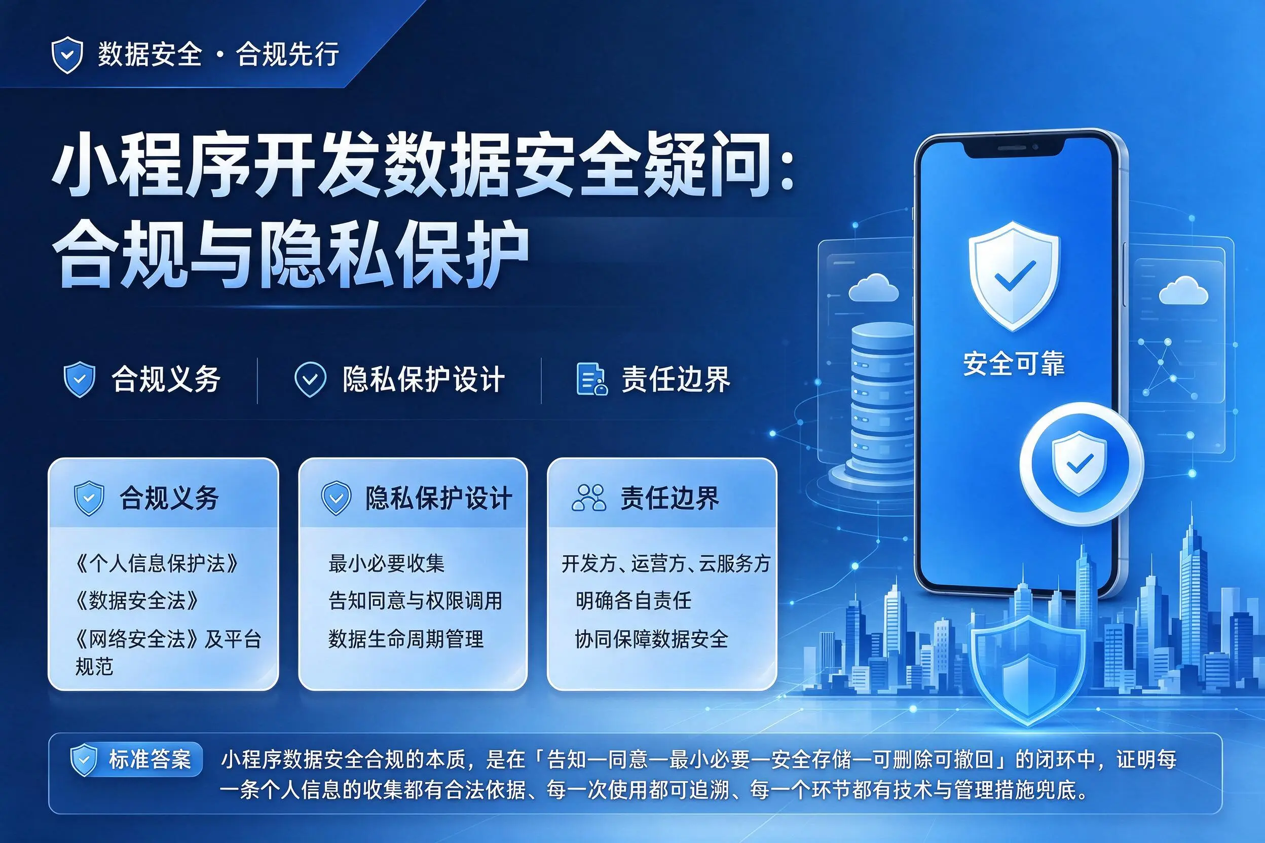 果洛小程序开发数据安全疑问：合规与隐私保护