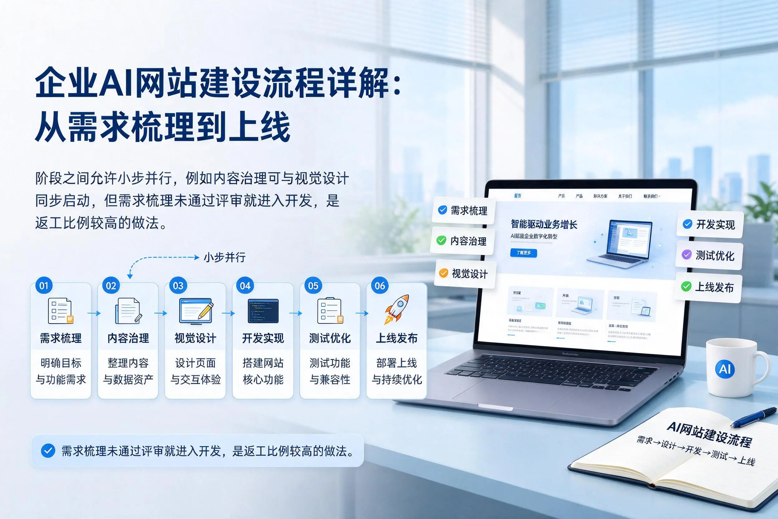 果洛企业AI网站建设流程详解：从需求梳理到上线