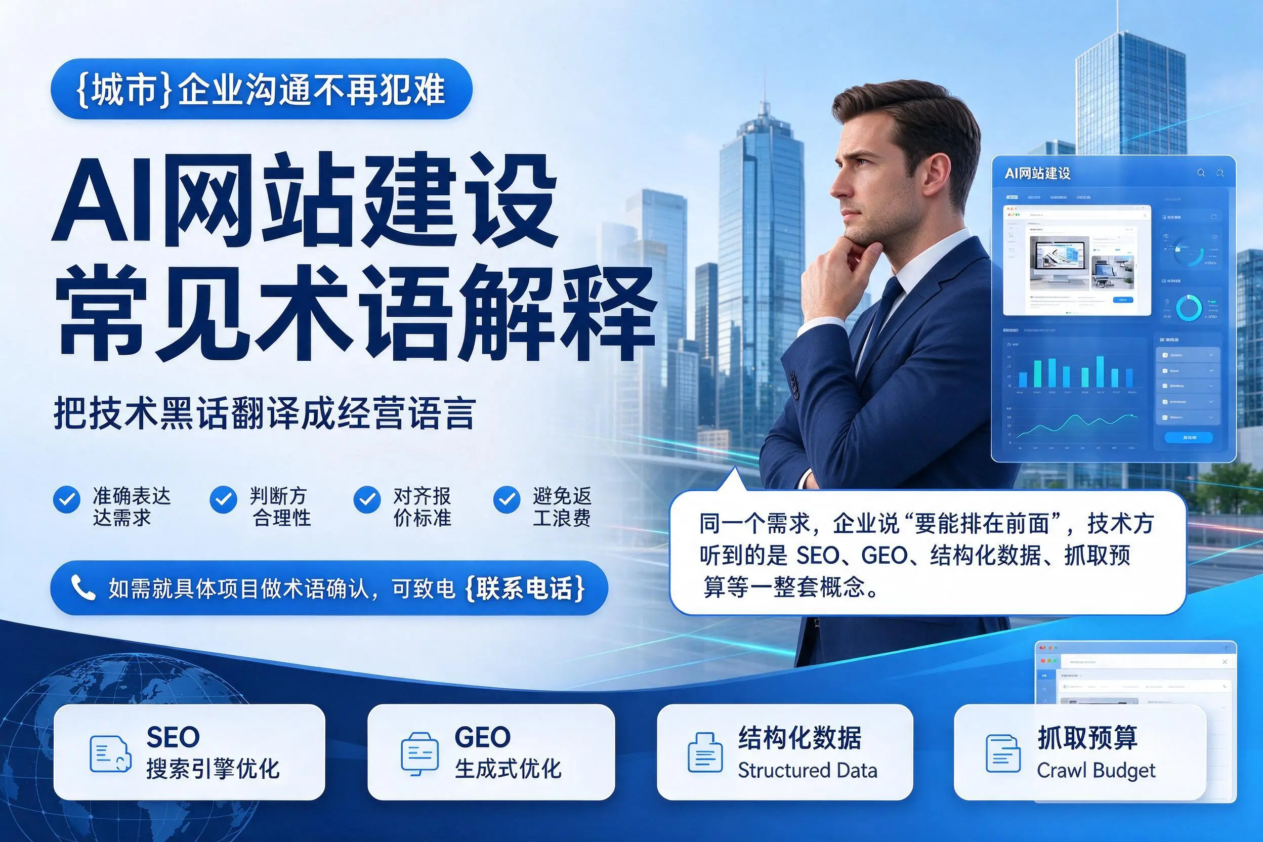 AI网站建设常见术语解释,果洛企业沟通不再犯难