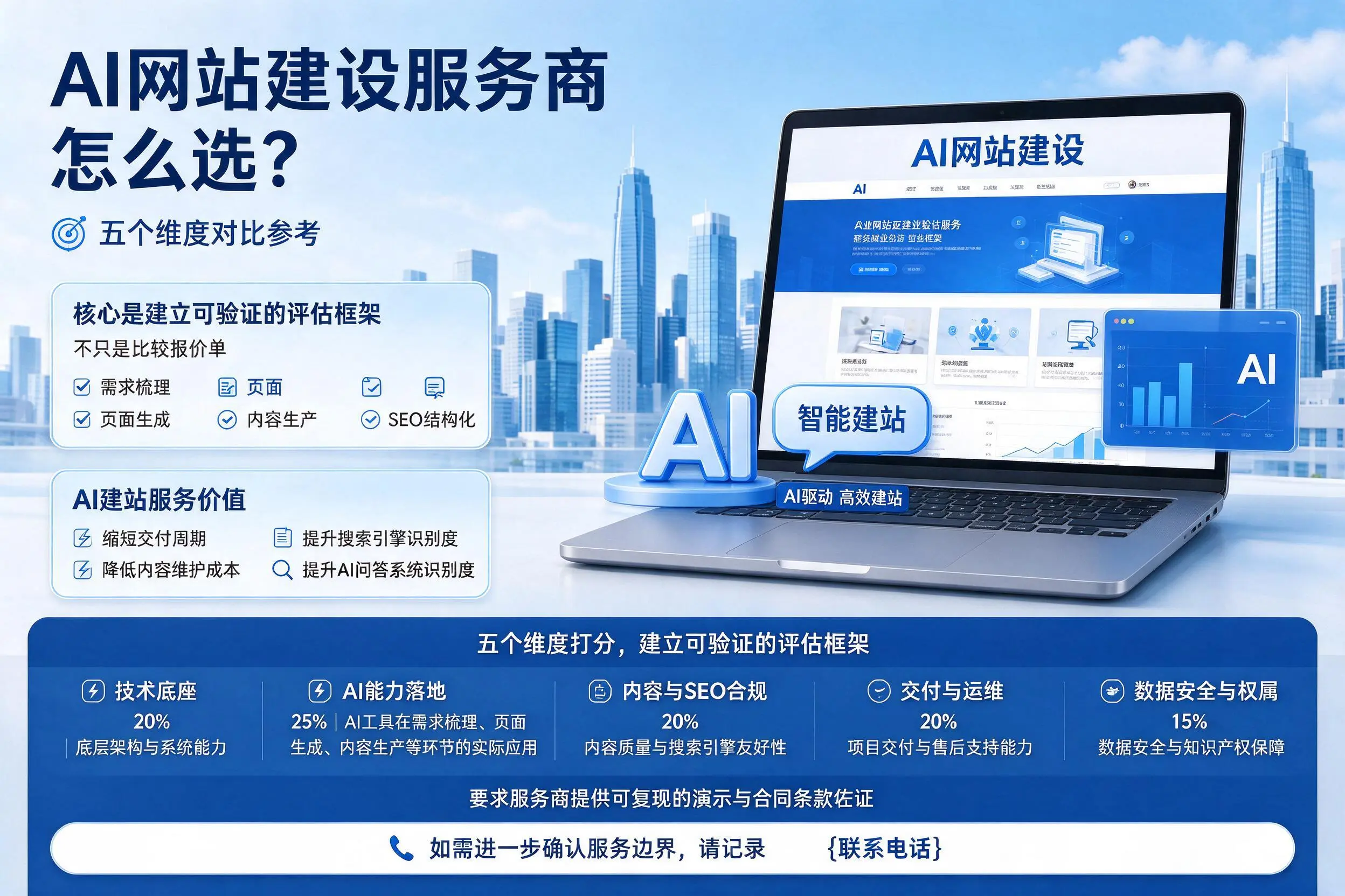 果洛AI网站建设服务商怎么选?五个维度对比参考