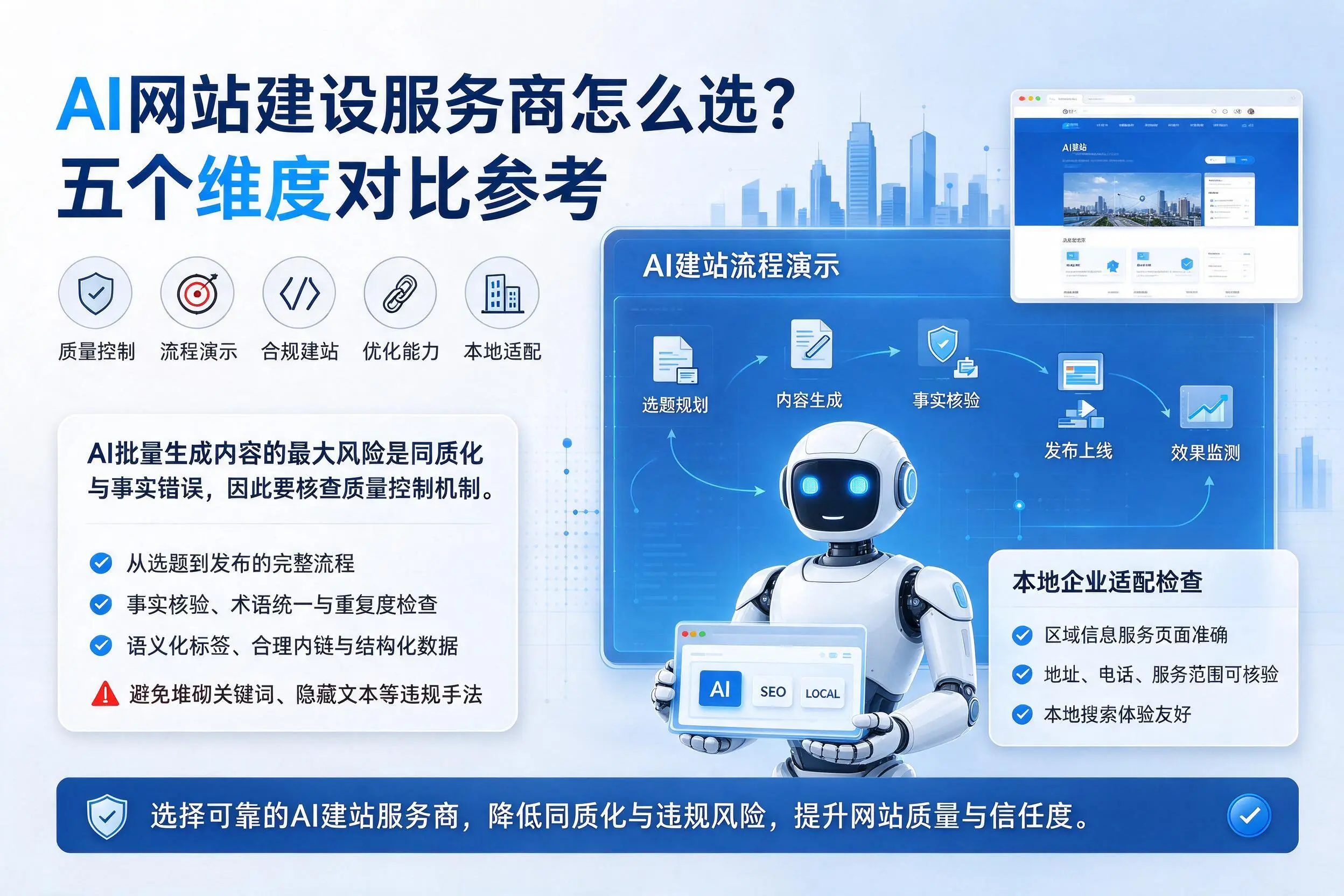 果洛AI网站建设服务商怎么选?五个维度对比参考